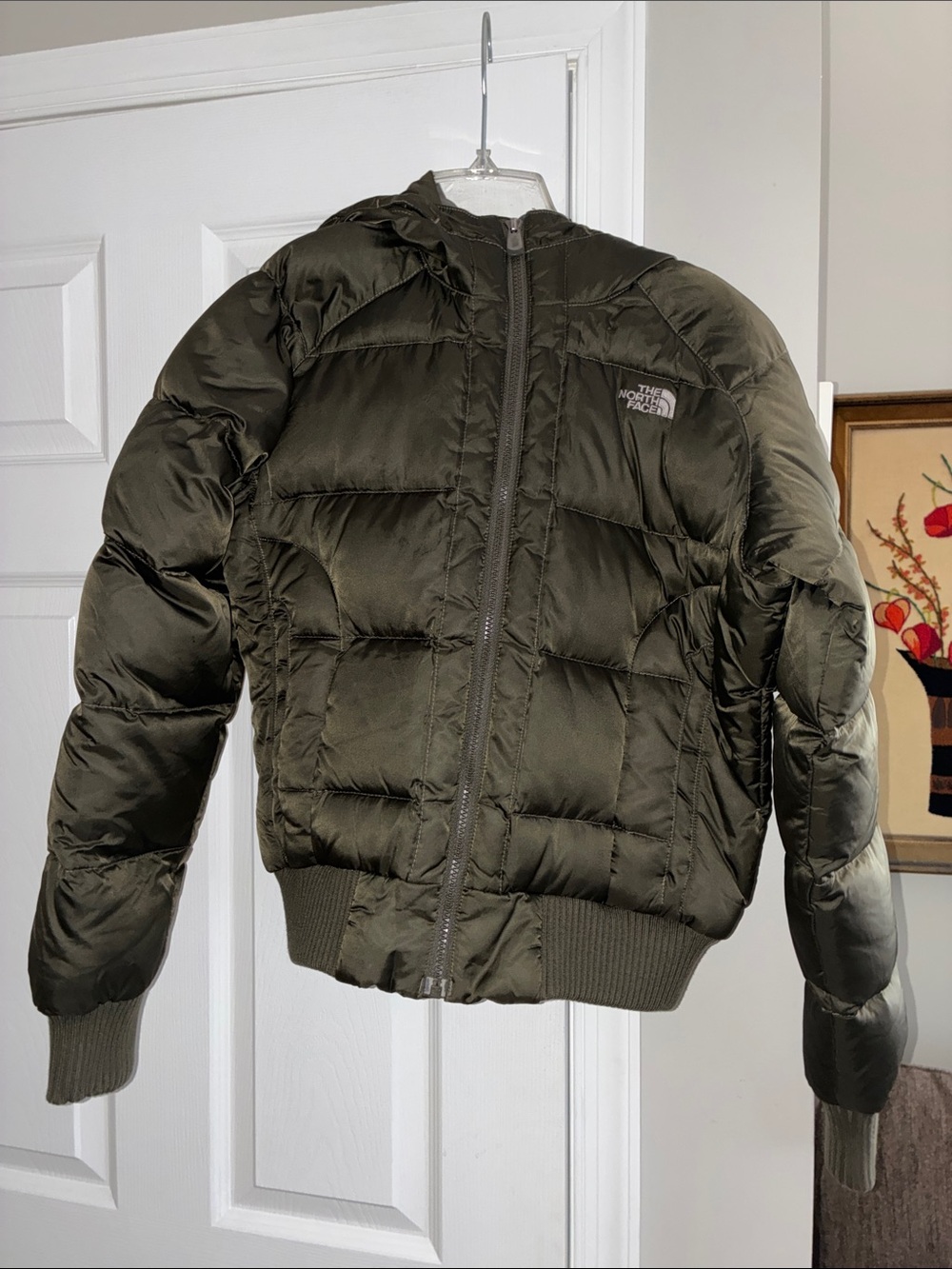 Goose Down Olive Green Northface Size Medium
